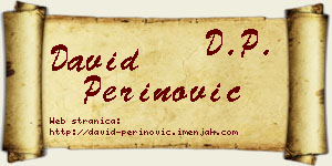 David Perinović vizit kartica